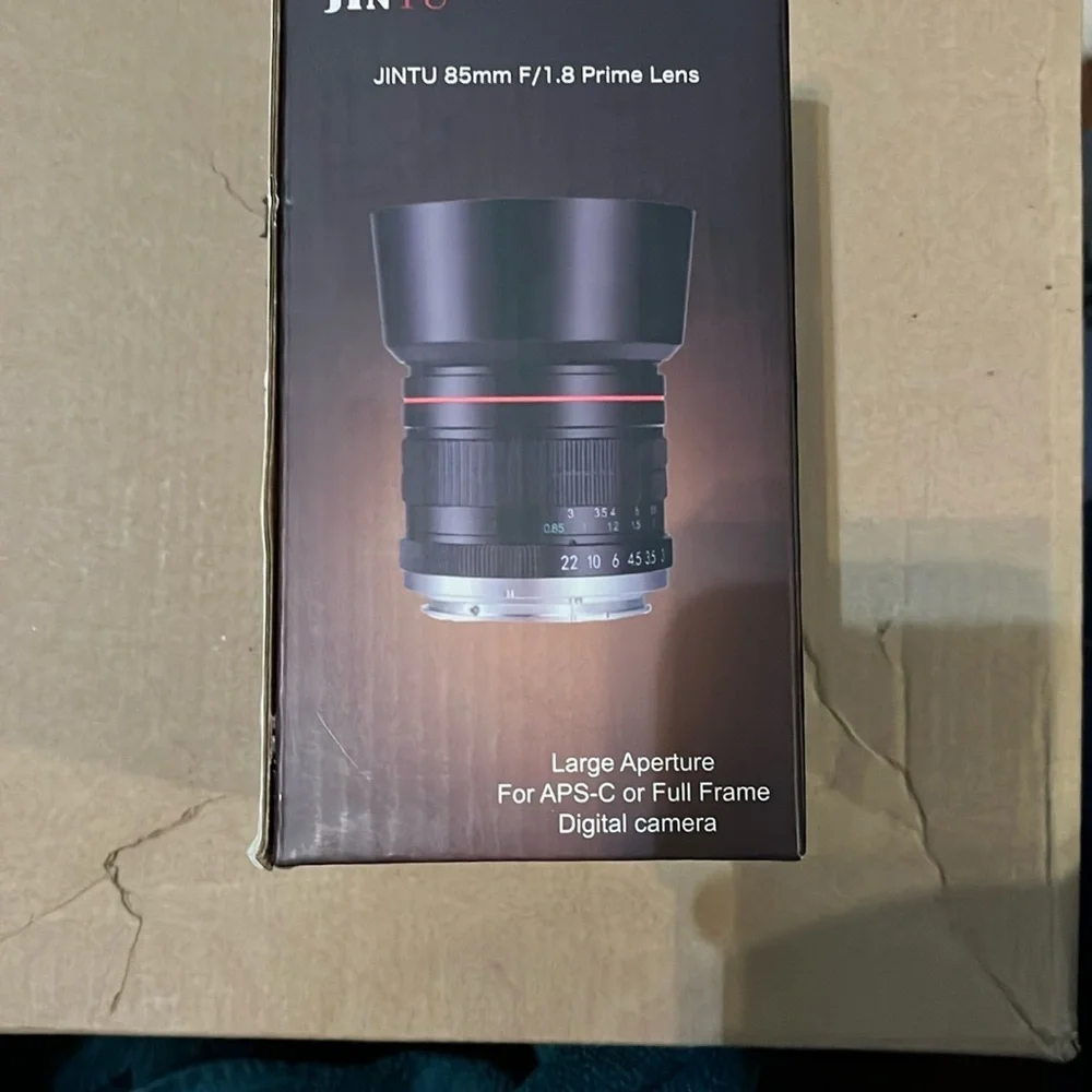 New! JINTU 85mm F1.8 EF Mount Camera Lens Manual Portrait Lens for Canon